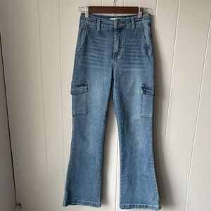 KanCan Light Blue Cargo Jeans